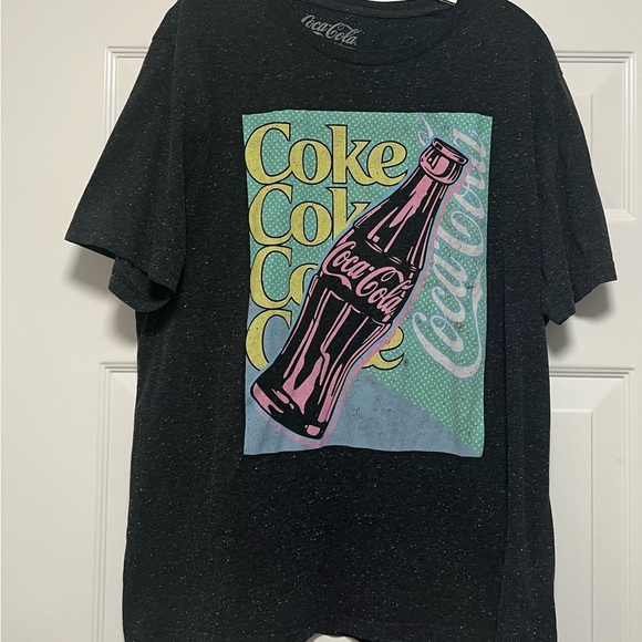 Coca Cola Other - Coca-Cola Speckled Black Coke logo Pink bottleT-Shirt size 2XL